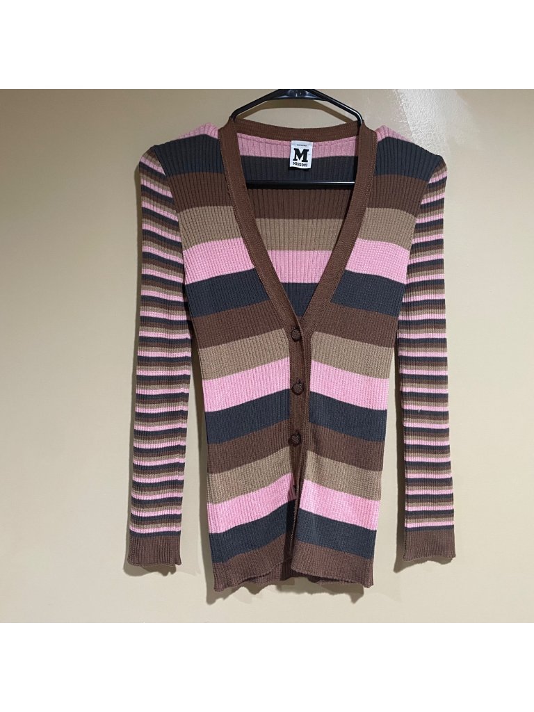 Missoni Cardigan Multicolor Stripes Button Front